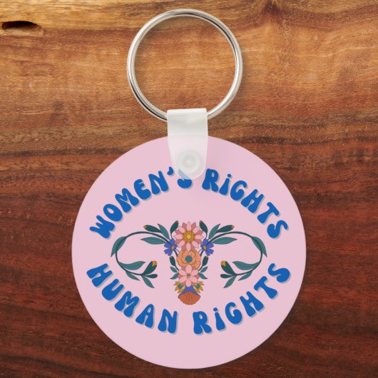 Mensenrechten: Floral Uterus Sleutelhanger (Voorkant)