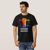 Mensenrechten Gay Pride LGBTQIA+ Wet Schaalt T-Shi T-shirt (Voorkant volledig)