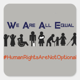 Mensenrechten Gelijkheid Gehandicapten Protest Sti Vierkante Sticker