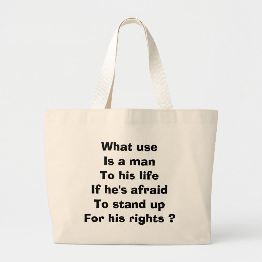 Mensenrechten Grote Tote Bag (Voorkant)