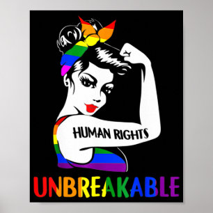 Mensenrechten onbreekbare LGBT Pride maand 2022 Poster