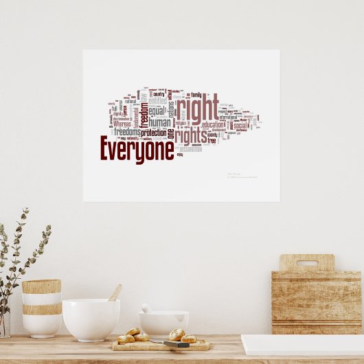 Mensenrechten Poster (Keuken)