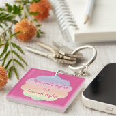 Mensenrechten: Rainbow Sleutelhanger voor mensenre (Voorkant Rechts)