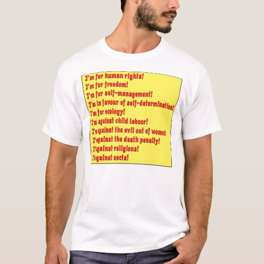 Mensenrechten T-shirt (Voorkant)