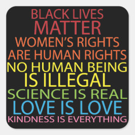Mensenrechten Vierkante Sticker
