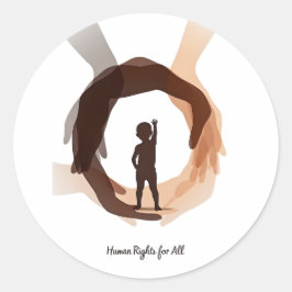 Mensenrechten voor Iedereen – Minimale Diversiteit Ronde Sticker