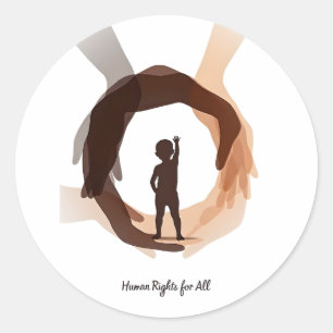 Mensenrechten voor Iedereen – Minimale Diversiteit Ronde Sticker