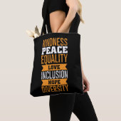 Mensenrechten Vredesliefdesintegratie Gelijkheid v Tote Bag (Dichtbij)