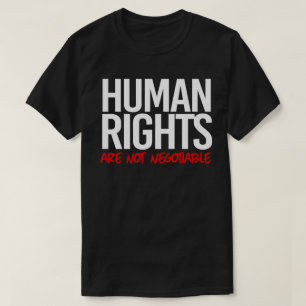 Mensenrechten zijn geen onderhandelbare vierkante  t-shirt
