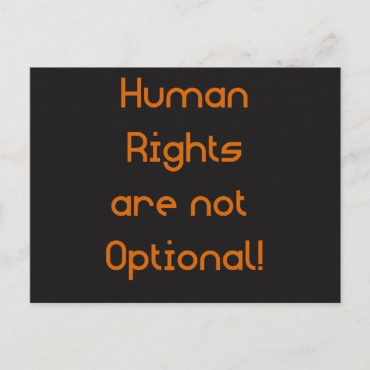 Mensenrechten zijn geen optioneel Briefkaart (Voorkant)