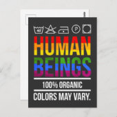 Mensenrechtengelijkheid ondersteunt LGBT-bewustzij Briefkaart (Voorkant / Achterkant)