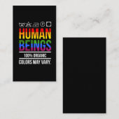 Mensenrechtengelijkheid ondersteunt LGBT-bewustzij Visitekaartje (Voorkant / Achterkant)