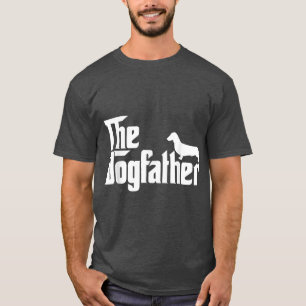 Menshe Dogfather Daschund Grappige Vader Hond Lief T-shirt