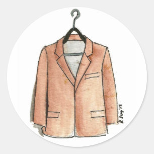 Menskleding Mode Jacket Sportcoat Clothes Style Ronde Sticker