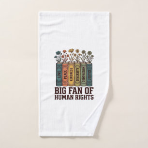 Mensrechten Boek Bloemen Vintage Vector Design_1 Handdoek