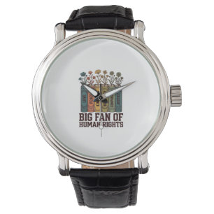 Mensrechten Boek Bloemen Vintage Vector Design_1 Horloge