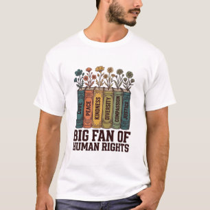 Mensrechten Boek Bloemen Vintage Vector Design_1 T-shirt