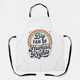 Mensrechten Retro Regenboog Vector T-Shirt Ontwerp Schort