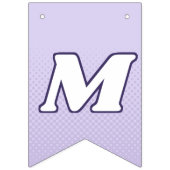 Menstruatie Schattige Lavendel Paarse Funky Letter Vlaggetjes (Derde vlag)