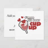 Menstruatiecup humor kaart (Voorkant / Achterkant)