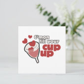 Menstruatiecup humor kaart (Staand voorkant)