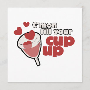 Menstruatiecup humor kaart