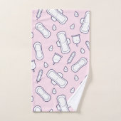 Mensturatie Roze witte stutperiode Tampon Pattern Bad Handdoek (Handdoek)