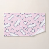 Mensturatie Roze witte stutperiode Tampon Pattern Bad Handdoek (Handdoek)