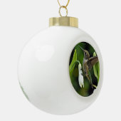 mensvogel keramische bal ornament (Links)