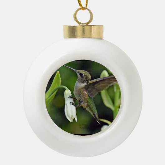 mensvogel keramische bal ornament (Voorkant)