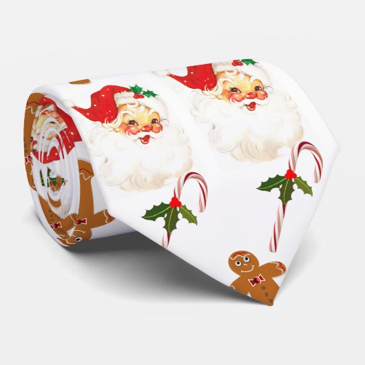 Mensweer Kerstfeestdag -  kerstman Stropdas (Opgerold)