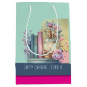 Menta magenta stalen blauwe boekwekkers pastel medium cadeauzakje (Voorkant)