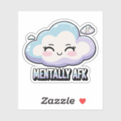 Mentaal AFK – Hersen Offline Custom vinyl sticker (Vel)