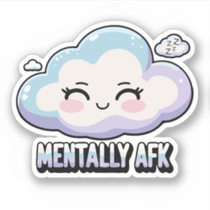 Mentaal AFK – Hersen Offline Custom vinyl sticker