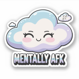 Mentaal AFK – Hersen Offline Custom vinyl sticker