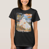 Mentaal ben ik hier Funny Ghost Herfst T-shirt (Voorkant)