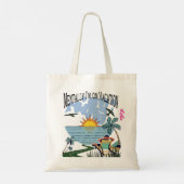 Mentaal ben ik op vakantie – Aesthetic Funny Canva Tote Bag (Achterkant)
