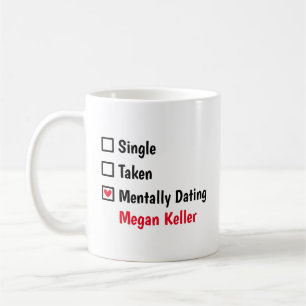 Mentaal daten met Megan Keller Aangepaste status Koffiemok
