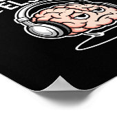 Mentaal ergens anders grappig introvert brein  poster (Hoek)