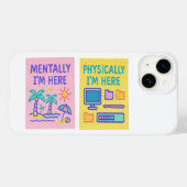 Mentaal hier fysiek aanwezig Case-Mate iPhone case (Achterkant (horizontaal))