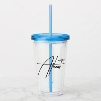 Mentaal in Athene Griekenland Mediterrane Reis Acryl Drinkbeker