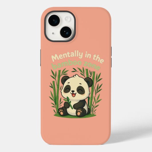 Mentaal in de Bamboozone – Cute Panda iPhone Hoesj Case-Mate iPhone Case (Achterkant)