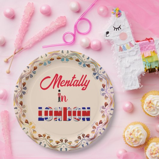 Mentaal in Londen Papier Bord (Feest)