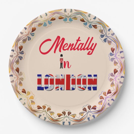 Mentaal in Londen Papier Bord (Voorkant)