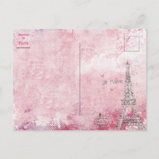 Mentaal in Parijs Ansichtkaart Briefkaart (Achterkant)