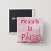 Mentaal in Parijs Button (Voorkant /achterkant)