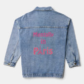 Mentaal in Parijs denim jas Jacket (Achterkant)