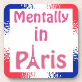Mentaal in Parijs Drank Coaster Bier Onderzetter (Voorkant)