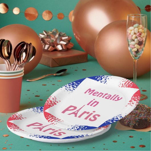 Mentaal in Parijs papier Bord (Multi)