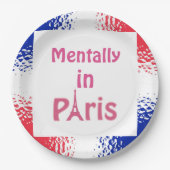 Mentaal in Parijs papier Bord (Voorkant)